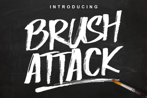 Brush Attack: A Bold Font for Business