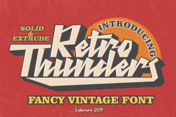 Retro Thunder: A Bold Font for Modern Campaigns