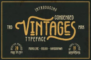 Vintages: A Modern Display Font for Web Design